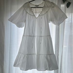 Topshop Poplin Smock Dress White